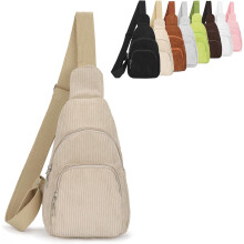 Manšestrová kabelka přes rameno unisex malá crossbody kabelka s...