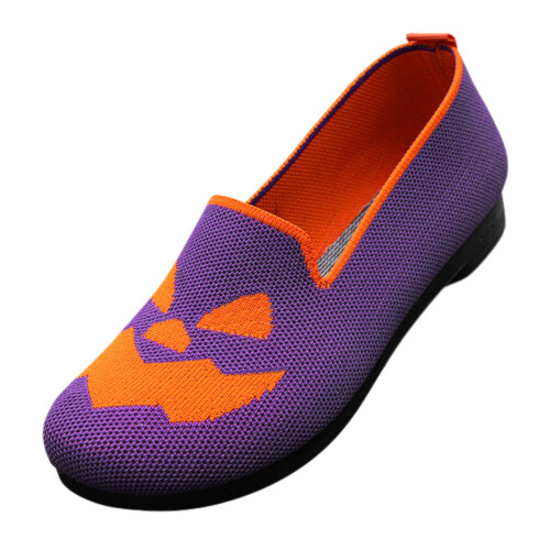 Ελαφριά γυναικεία μοκασίνια Halloween με slip-on και Ghost