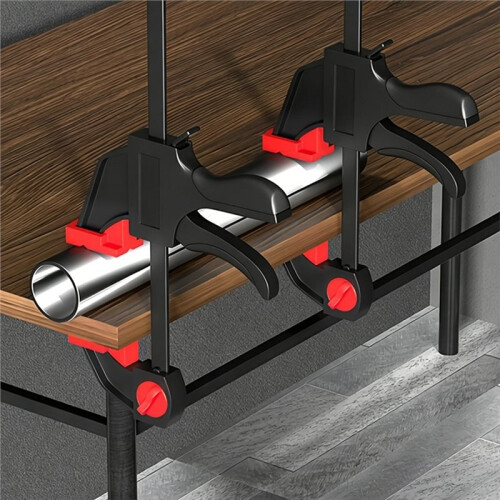 2-Pack 12-Inch Woodworking Bar Clamps Set Quick Release One-Handed Operation,
