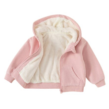 Cappotto invernale per bambini piccoli, tinta unita, con cappuccio, taglia 5-6