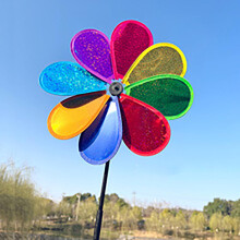 Reflektierendes Garten-Windrad, 8 Farben, wetterfest, für den Außenbereich