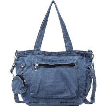 Denim shopper voor dames, grote opbergtas, crossbodytas