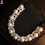 Collana girocollo da donna con perle finte e strass bianchi 1