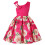 Mädchenkleid mit Rosenmuster und Schultern für Partys, 2025 2