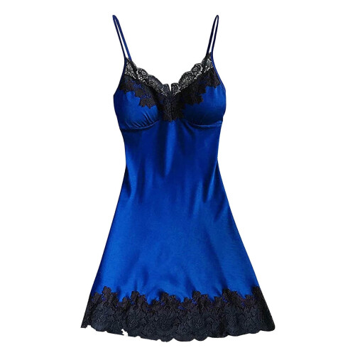 Completo intimo da donna in pizzo blu