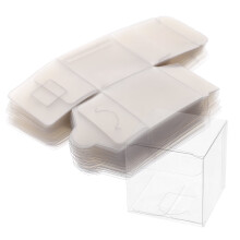 Caja de dulces de PVC transparente Lihe, 5x5x5cm, 50 unidades