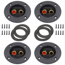 Homoyoyo federbelastete Lautsprecherkabelverbinder, schwarz, ABS