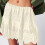 Kvinders blonde mini nederdel sommer afslappet elastisk flæsenederdel 1
