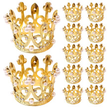 OUNONA Gouden Metalen Kroon Servetringen 12 stuks