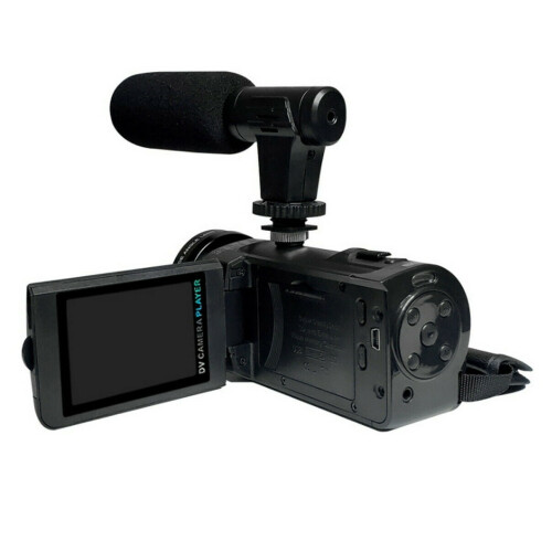Câmera de vídeo digital KEINXS1080P HD com zoom de 16x, microfone externo e lente grande angular. 1
