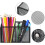 Magnetic Pen Holder Black 2-Compartment 6 Magnets 5