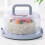 Round Cake Carrier with Lid and Foldable Handle Purple 10.2 6