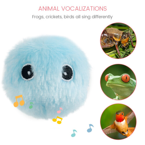 Interactive Chirping Cat Toy Balls with Frog Cricket Bird 1
