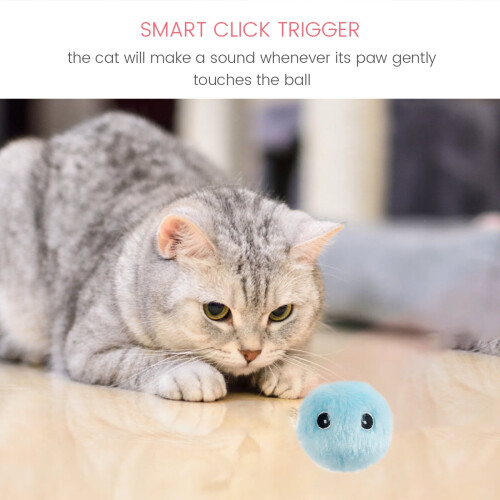 Interactive Chirping Cat Toy Balls with Frog Cricket Bird 2