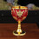 Vintage White Wine Glass Metal Frame 1 Piece 2
