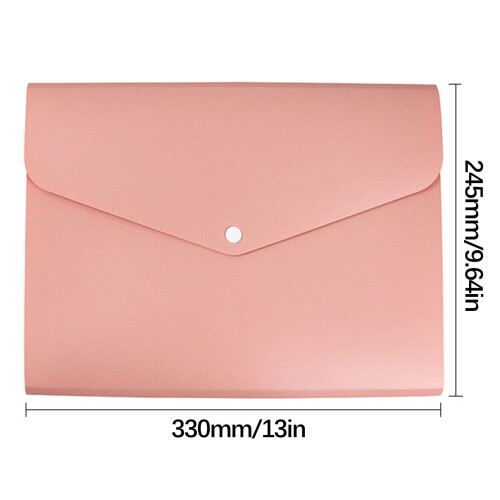 A4 Plastic File Folders with Snap Closure and Label Pocket 1