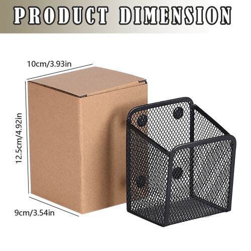Magnetic Pen Holder for Whiteboard and Fridge, Black, 1 Pack 2
