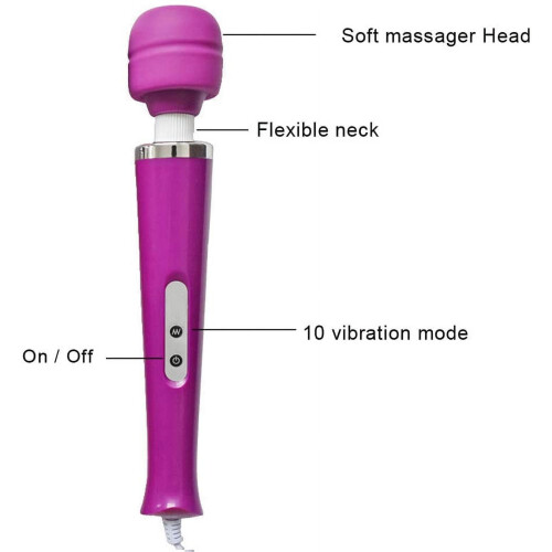 Handmassagegerät mit 10 Geschwindigkeitsstufen, Lila 2