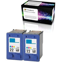 Bijgevulde inktcartridge voor HP22, 2-kleuren