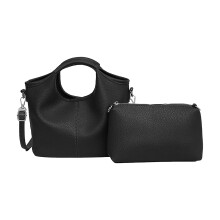 Sac bandoulière hobo en cuir pour femme avec sac fourre-tout et portefeuille assorti