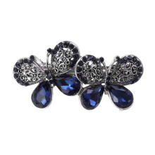 Presilhas de cabelo em formato de borboleta com strass de cristal (6 peças)