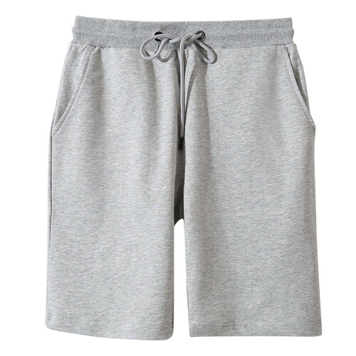 Herreshorts i bomuld, grå, plus size