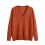 Cardigan da donna a maniche lunghe con scollo a V e bottoni, morbido e basic 1