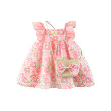 Geblümtes Prinzessinnen-Sommerkleid für Kleinkinder, ärmellos