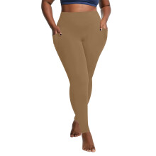 Damen-Leggings in Übergröße mit hohem Bund, Stretchanteil und Taschen