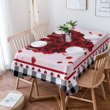 Valentinsdug rød rose hjerte sort hvid bøffel