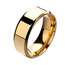 Bague miroir unisexe en acier inoxydable, tailles 5 à 13