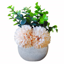 Buquê artificial de dente-de-leão azul em seda (15 cm)