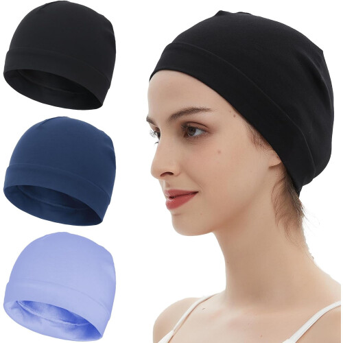 Berretto in cotone con teschio per uomo e donna, confezione da 3 pezzi