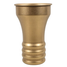 Taza FRCOLOR de acero inoxidable dorado para uso doméstico, 350 ml.