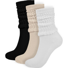 Chaussettes froncées rétro pour femmes (3 paires)