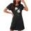 Camicia da notte da donna con stampa girasoli, scollo rotondo e maniche corte 1