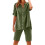 Completo da donna in lino, composto da top a maniche corte e pantaloncini 1