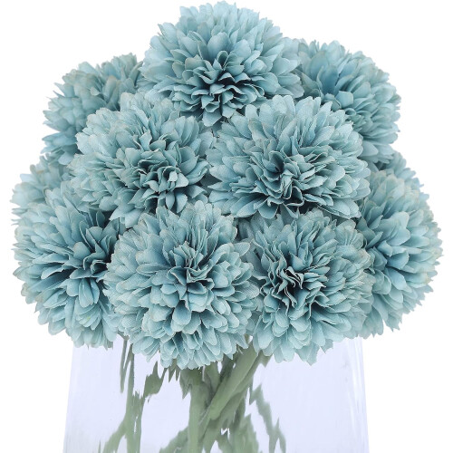 Kunstige krysantemum silkeblomster 20 stk.