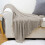 Khaki Reversible Knit Throw Blanket 50x67 inch 3