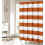 Duschvorhang Orange-Weiß gestreift, wasserdicht, Polyester 1