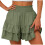 Gonna-pantalone da donna a vita alta con volant e balze. 1