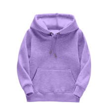 Lila flickhoodie 3-4T Enfärgad långärmad tjock varm