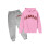 Kinder-Hoodie-Pullover-Set, rosa mit Buchstabenprint, Langarm für 1