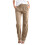 Calça feminina reta de algodão com cintura elástica e cordão. 1