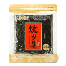 CHOI'S 1 DAECHUN Sushi Nori Seaweed, Roasted, Resealable, Gold Grade Laver (50 Full Sheets) 125g