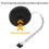 Mini auto-retracting plastic tape measure black 1-pack 4
