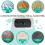 JINGT cloth mop pad replacement set 6 pcs 15x8 inches 3