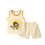 Conjunto de regata e shorts de algodão para meninos, bege. 1
