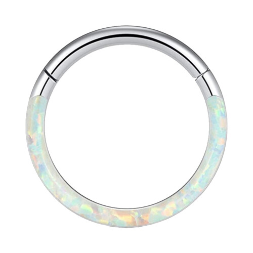 Δαχτυλίδι ZTTD Opal Septum από ανοξείδωτο ατσάλι 16G