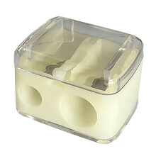 Make-up puntenslijper van plastic, beige, 1 stuk